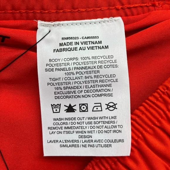 Nike Activewear Shorts Men's Sz L Red Elastic Waist Back Pocket Pull-On Logo NEW - Picture 9 of 9